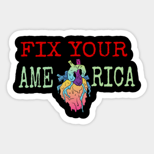 fix your heart america Sticker